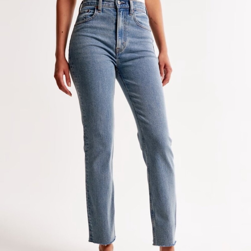 Abercrombie and Fitch The Ankle Straight Ultra High Rise Jeans Size 31/12 - Picture 9 of 9